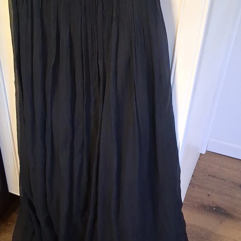J. Crew Black Silk Chiffon Formal Dress Size 8 Petite - Picture 4 of 9